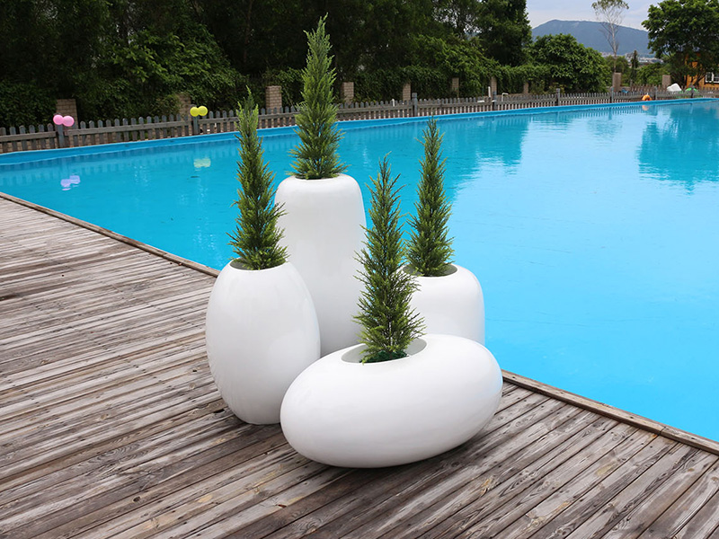 玻璃鋼蛋形花盆組合