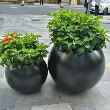 玻璃鋼黑色花缽 玻璃鋼黑色花缽