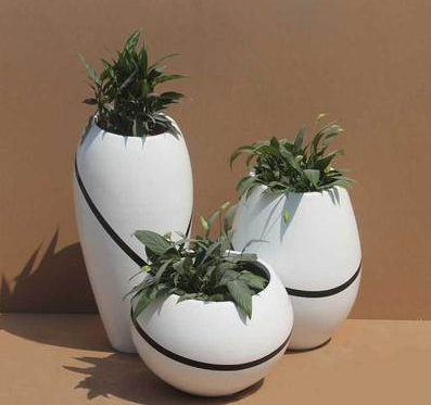 玻璃鋼簡約花缽組合 玻璃鋼簡約花缽組合