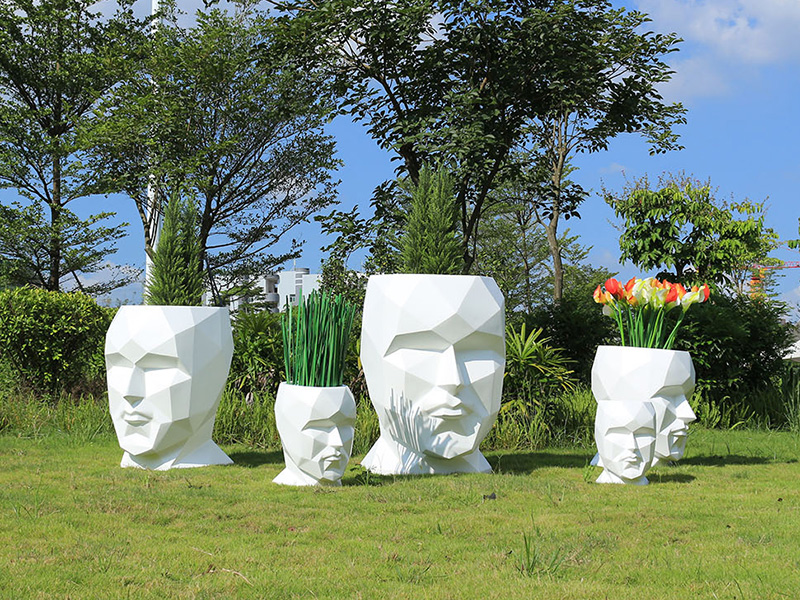 玻璃鋼人臉花盆