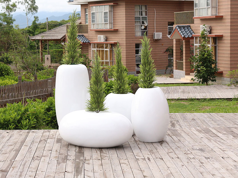 玻璃鋼蛋形花盆組合 玻璃鋼蛋形花盆組合