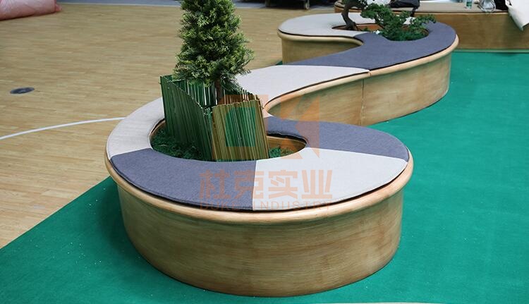 玻璃鋼S形樹池坐凳