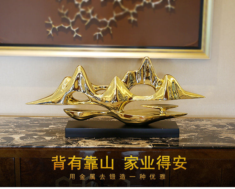 不銹鋼云山擺件