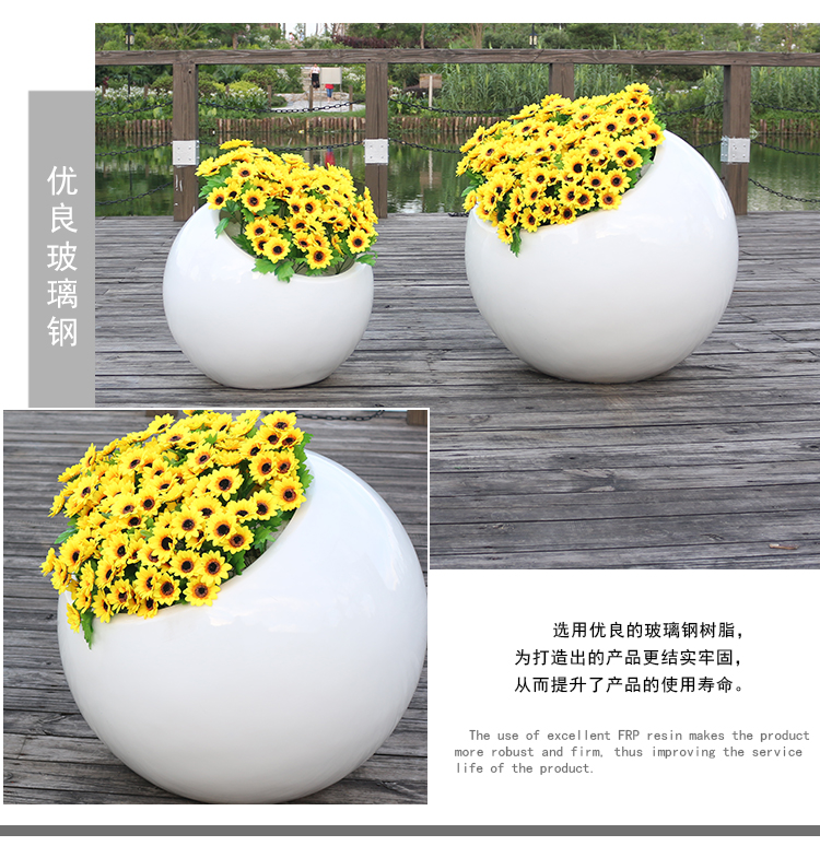 玻璃鋼圓形花缽