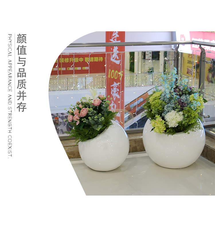 玻璃鋼球形花缽