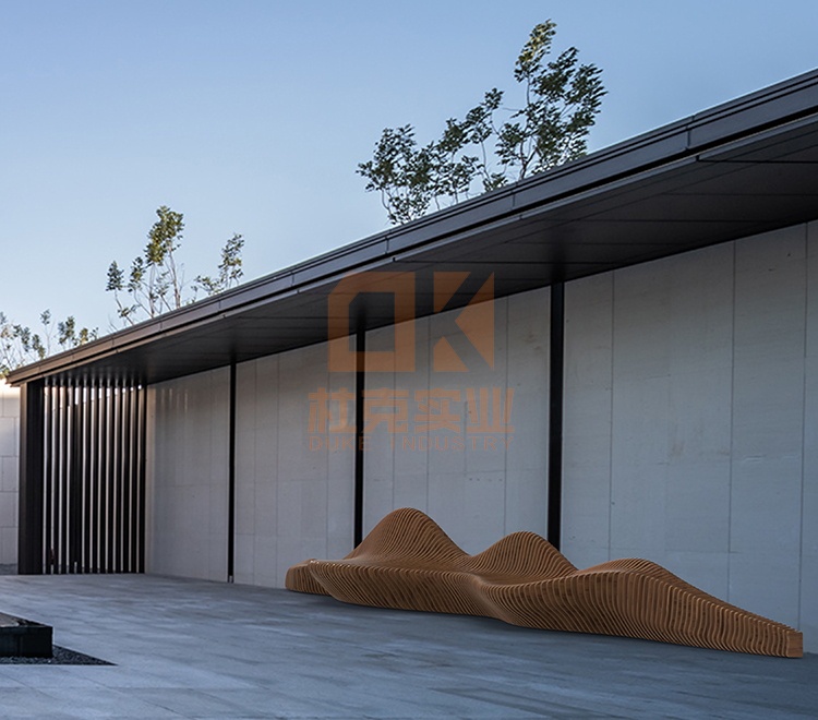 6米木藝美陳切片座椅藝術(shù)防腐木坐凳