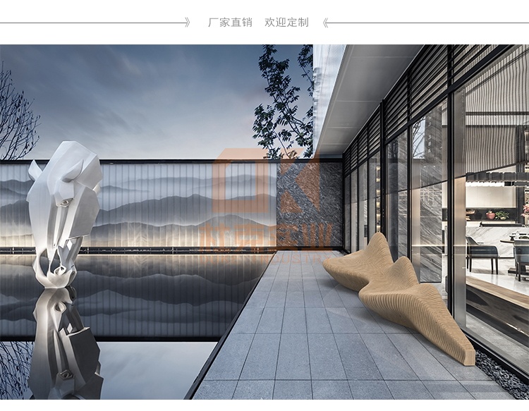 6米木藝美陳切片座椅藝術(shù)防腐木坐凳