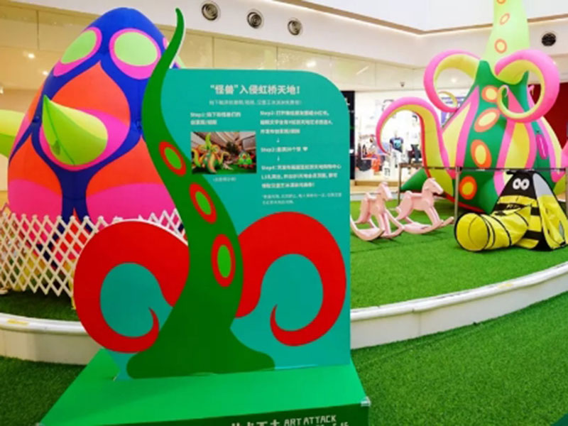 室內(nèi)玻璃鋼商場美陳雕塑景觀小品案例