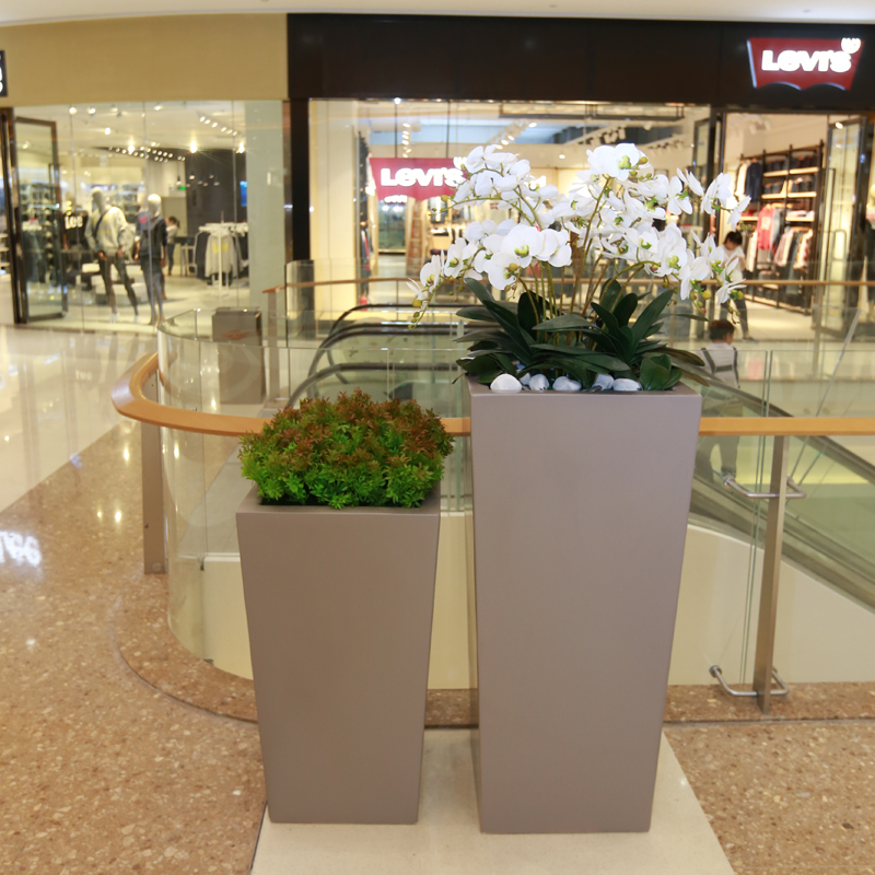 玻璃鋼四方組合花盆，簡約是永恒的主題!