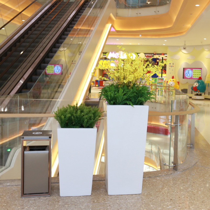 玻璃鋼四方組合花盆，簡約是永恒的主題!