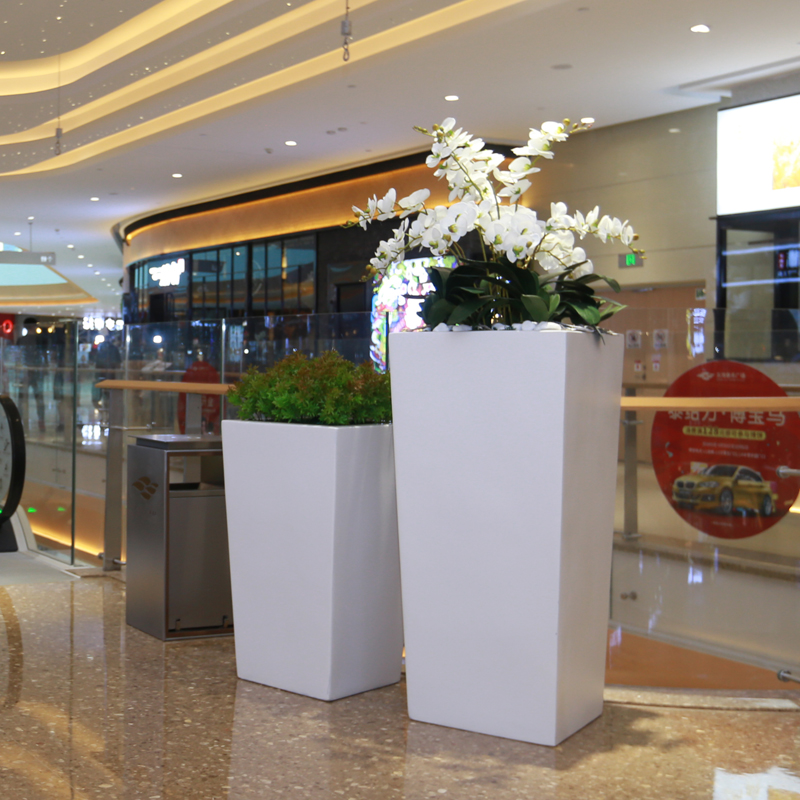 玻璃鋼四方組合花盆，簡約是永恒的主題!