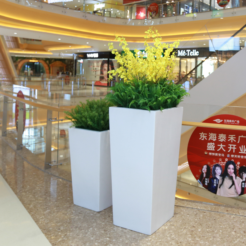 玻璃鋼四方組合花盆，簡約是永恒的主題!