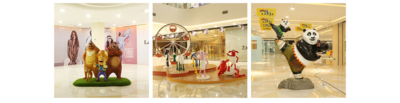 鑫泰中央天城國(guó)際廣場(chǎng)美陳景觀小品花盆座椅案例