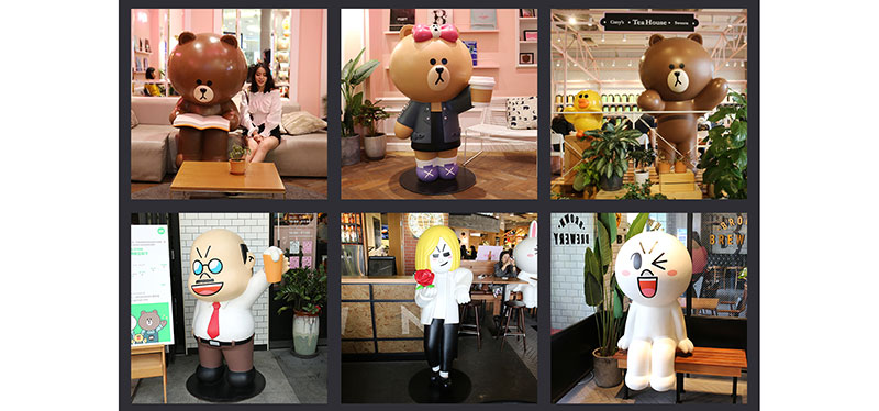 惠州惠陽區(qū)星河丹提商業(yè)廣場美陳雕塑小品花盆座椅案例