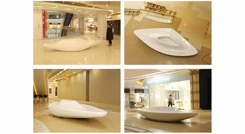 合肥寶力豐國(guó)際商場(chǎng)美陳家具花盆座椅案例