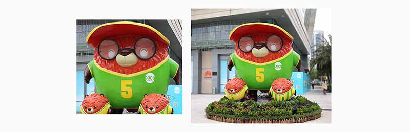 成都藍(lán)光金悅家居城商業(yè)美陳雕塑小品花盆座椅案例