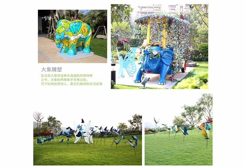 碧桂園潤楊溪谷美陳景觀雕塑小品藝術花盆案例