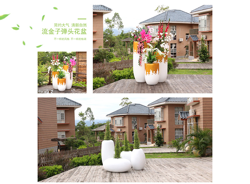 碧桂園潤楊溪谷美陳景觀雕塑小品藝術花盆案例