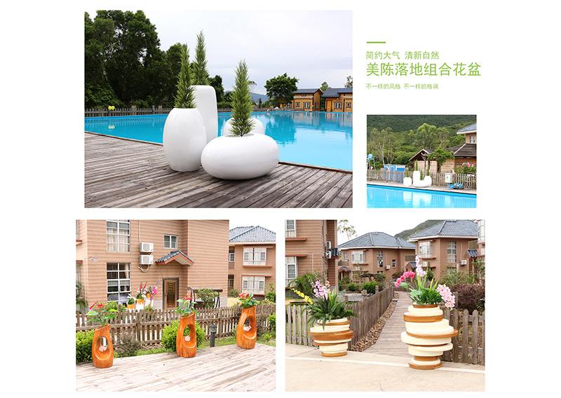 碧桂園潤楊溪谷美陳景觀雕塑小品藝術花盆案例