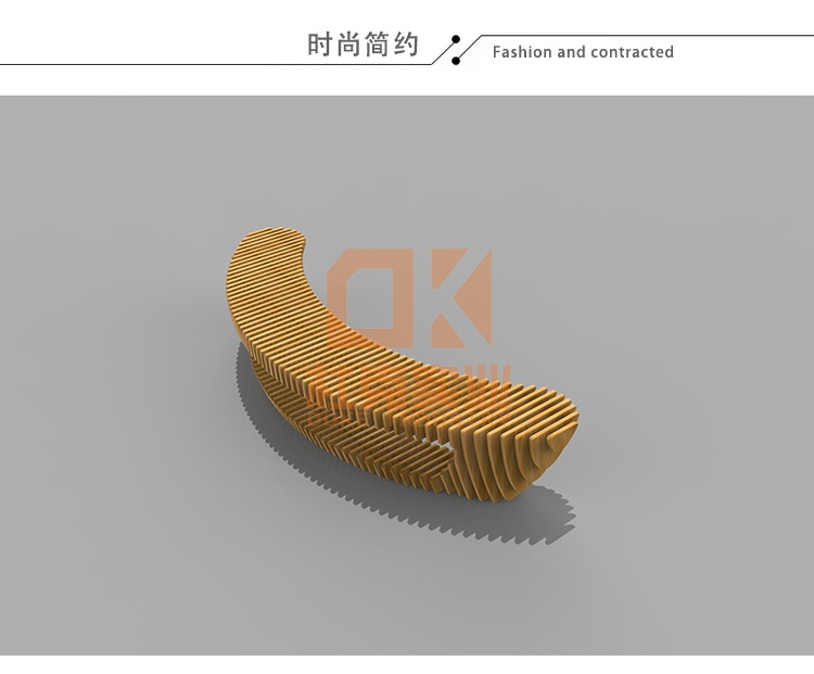 玻璃鋼木藝切片座椅