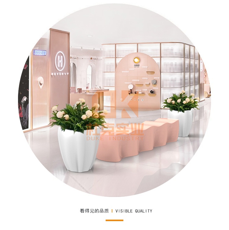 玻璃鋼海浪坐凳異形創(chuàng)意美陳休閑座椅