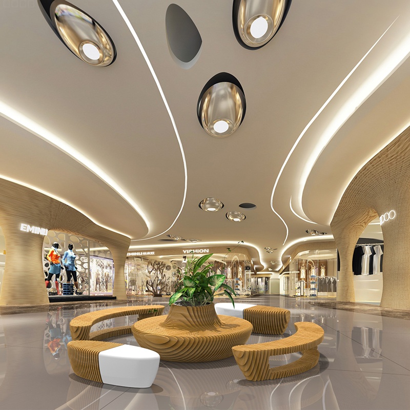 木紋拼接休閑坐凳，玻璃鋼和木質(zhì)材質(zhì)結(jié)合的又一杰作!