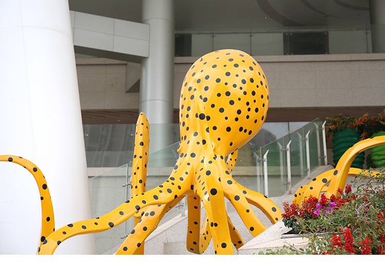 玻璃鋼章魚雕塑海洋造型擺件