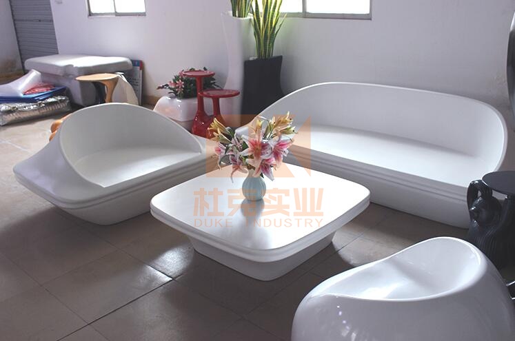 玻璃鋼休閑沙發(fā)茶幾組合