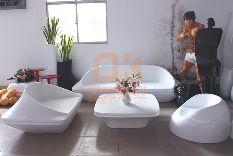 玻璃鋼休閑沙發(fā)茶幾組合