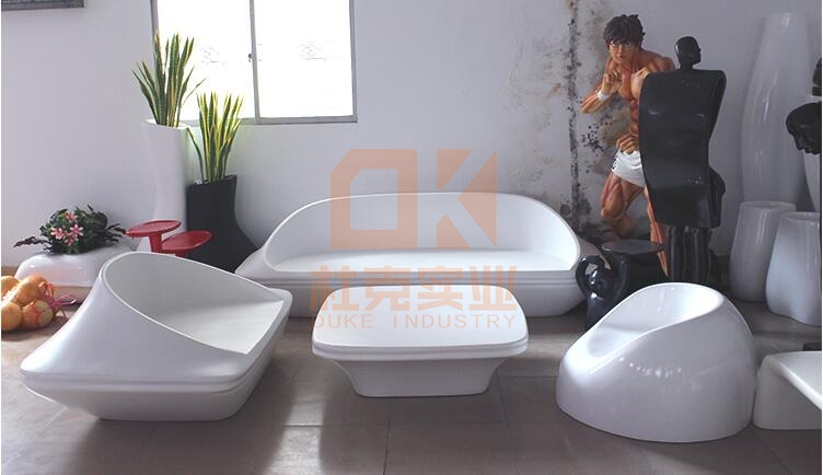 玻璃鋼休閑沙發(fā)茶幾組合