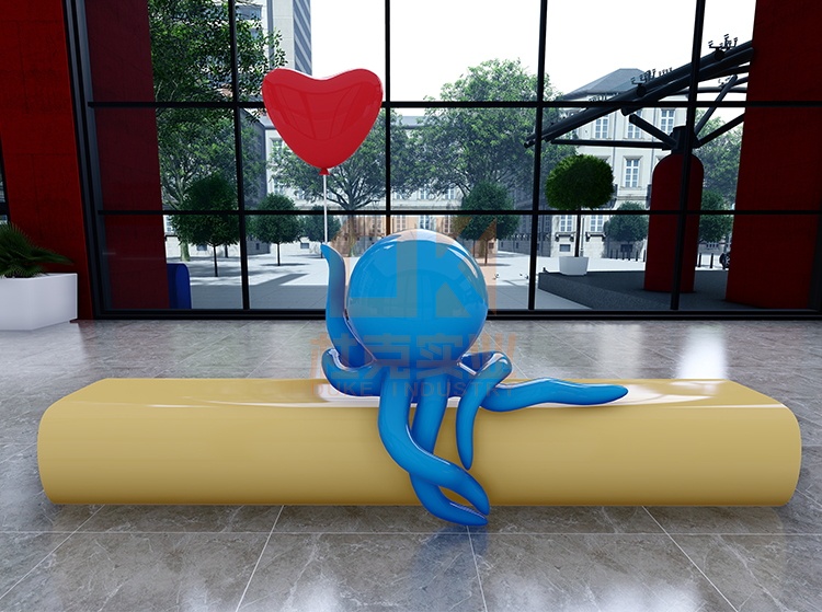 玻璃鋼章魚坐凳