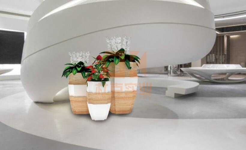 玻璃鋼創(chuàng)意六棱花盆