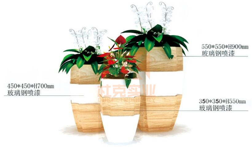 玻璃鋼創(chuàng)意六棱花盆