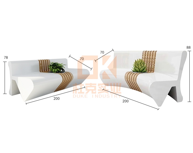 玻璃鋼弧形座椅