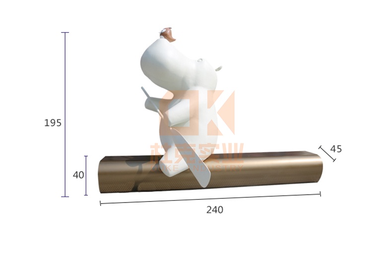 玻璃鋼河馬坐凳動(dòng)物造型戶外休閑座椅