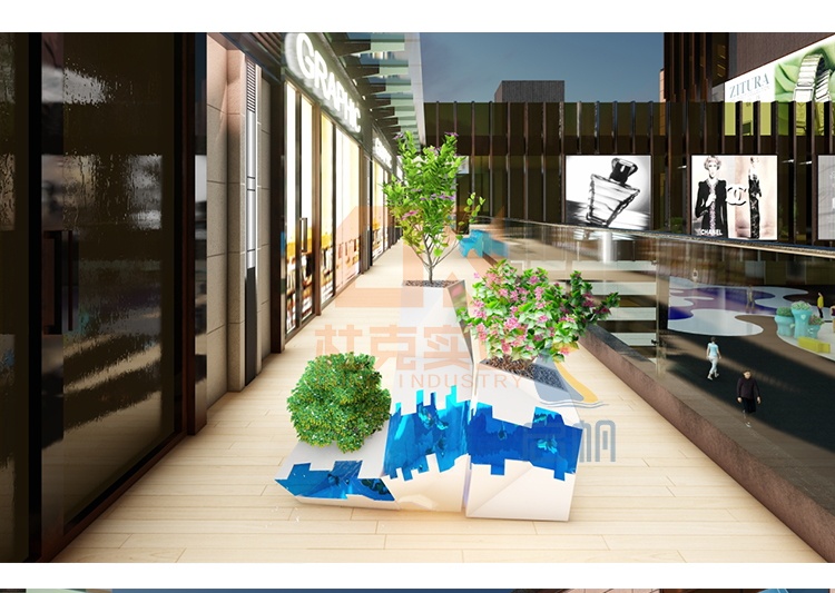 玻璃鋼海洋菱形花盆