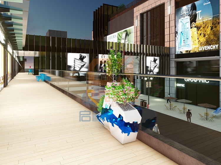 玻璃鋼海洋菱形花盆