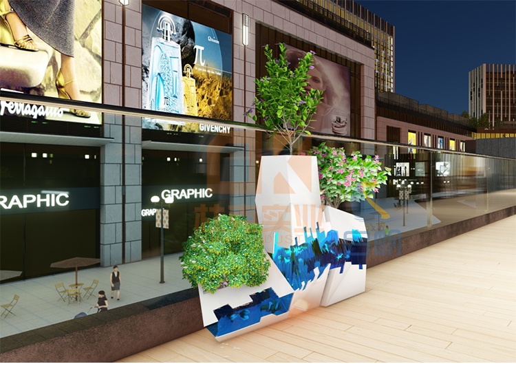 玻璃鋼海洋菱形花盆