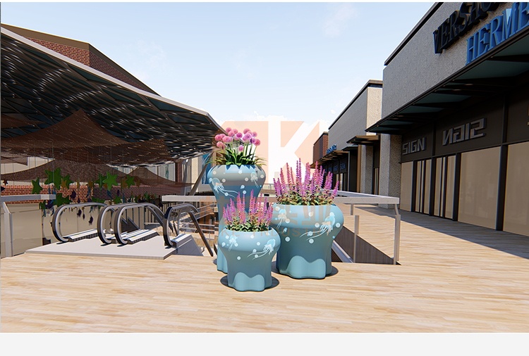 玻璃鋼水母花盆