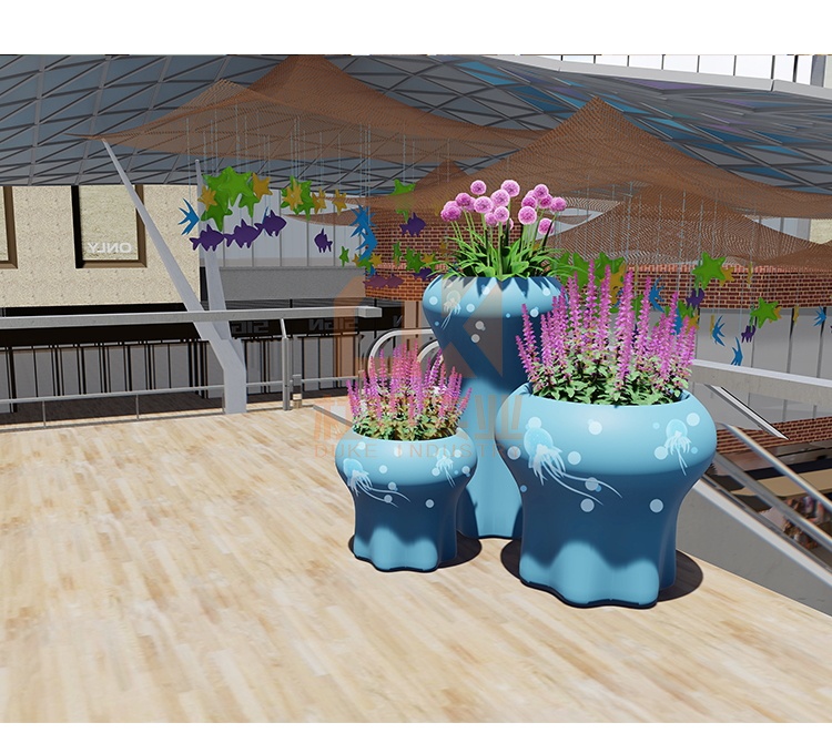 玻璃鋼水母花盆