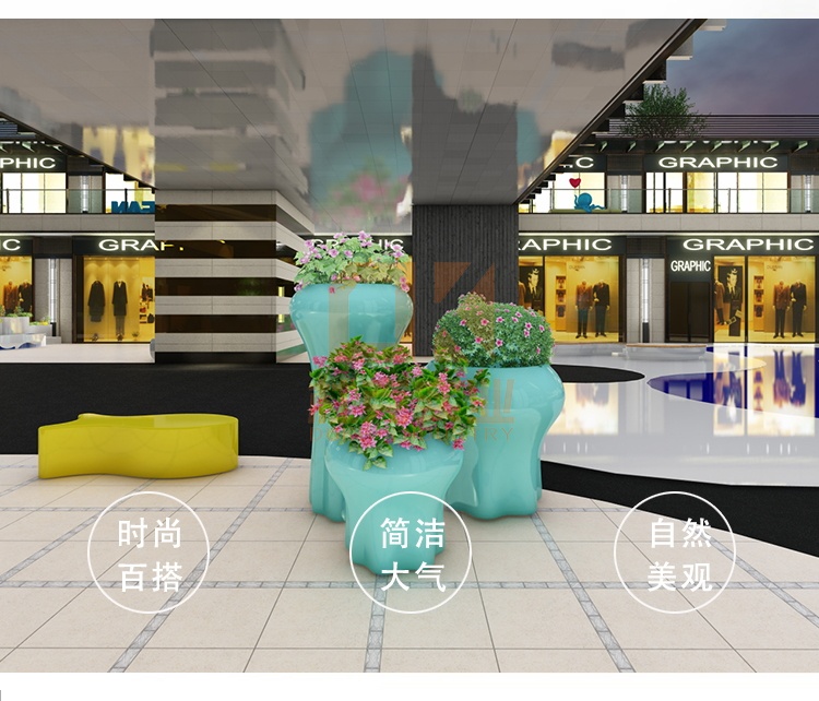 玻璃鋼水母花盆