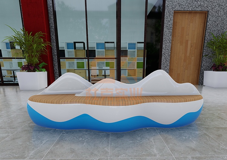 玻璃鋼仿山水座椅