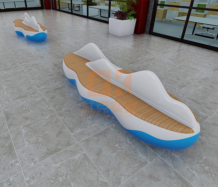 玻璃鋼仿山水座椅