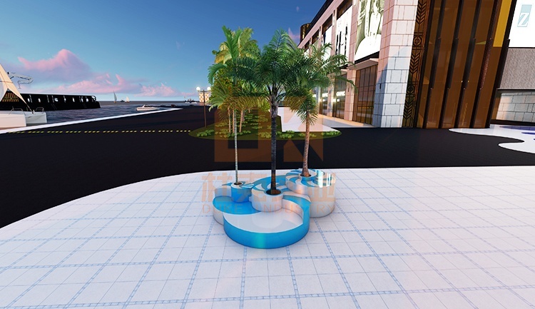 玻璃鋼海螺樹(shù)池坐凳