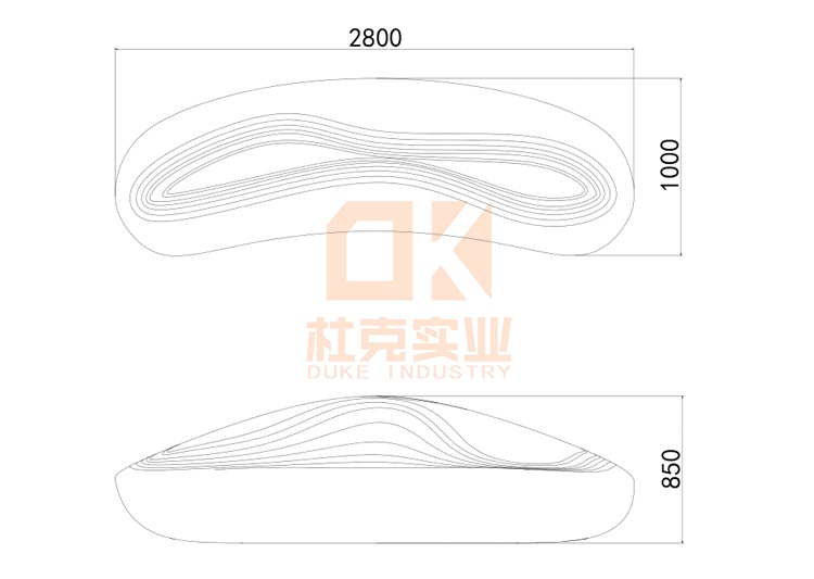 玻璃鋼海洋流線座椅藝術(shù)景觀造型坐凳