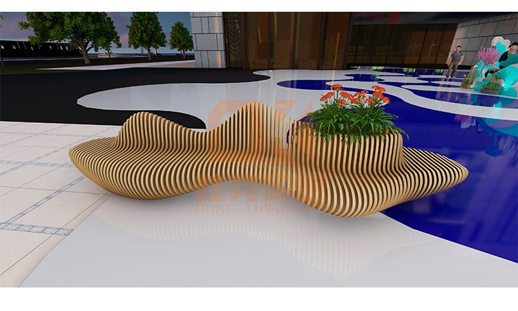 切片木藝休閑椅