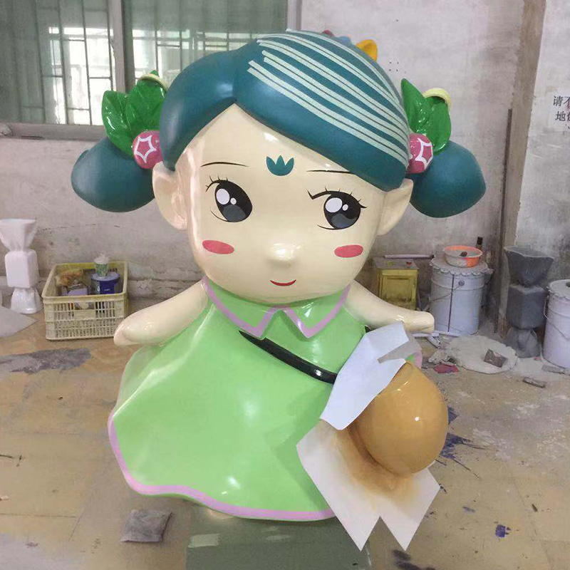 玻璃鋼商場切面彩虹熊雕塑