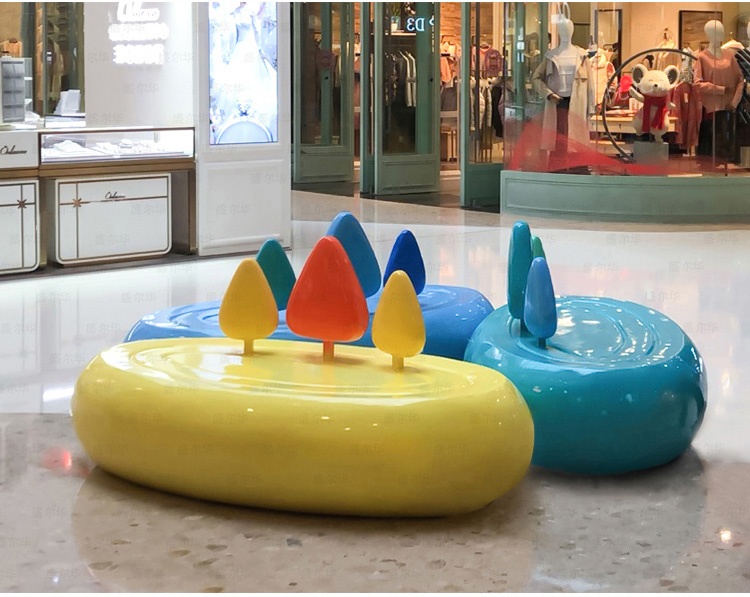 玻璃鋼心形商場座椅