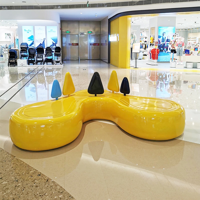 玻璃鋼心形商場座椅