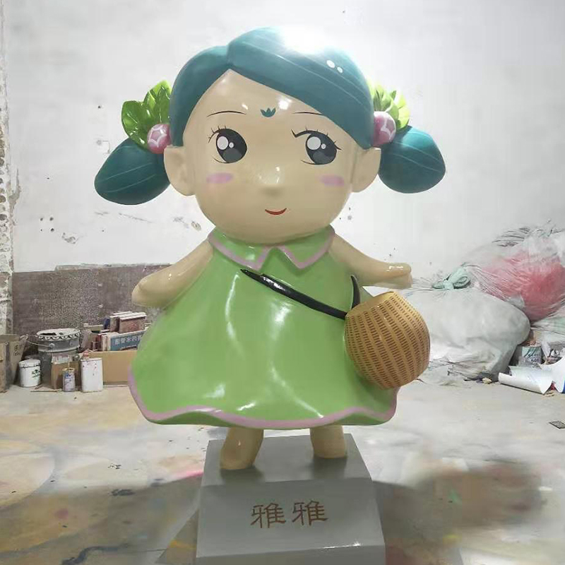 玻璃鋼商場切面彩虹熊雕塑